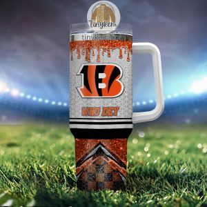 Cincinnati Bengals Personalized 40Oz Tumbler With Glitter Printed Style2B4 swUfr