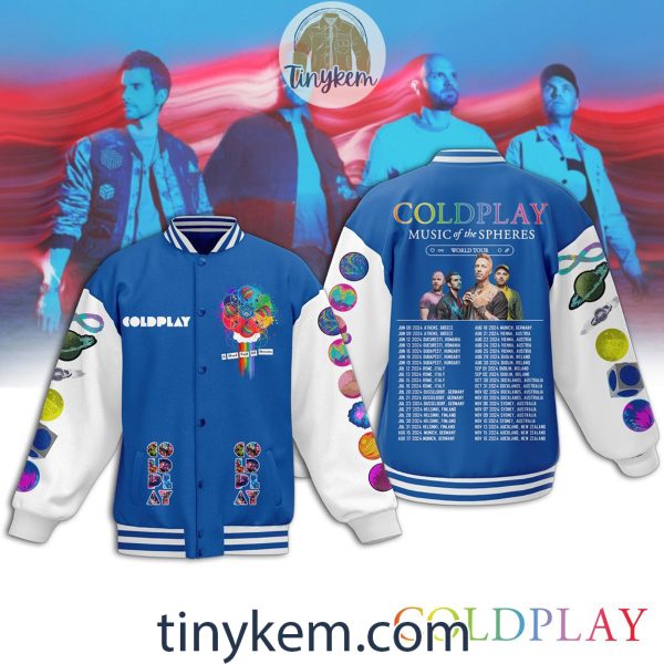 Coldplay World Tour 2024 Customized Baseball Jacket