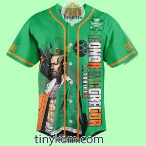 Conor McGregor St Patrick Day Customized Baseball Jersey2B2 DDqje