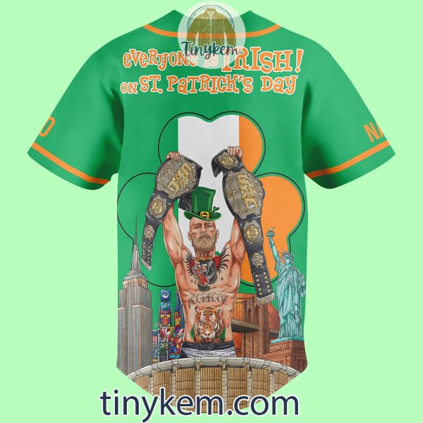 Conor McGregor St Patrick Day Customized Baseball Jersey
