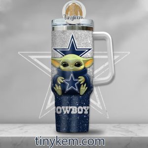 Dallas Cowboys Baby Yoda Customized Glitter 40oz Tumbler2B2 Yylmb