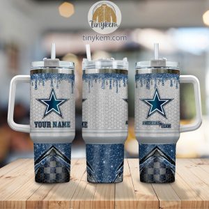 Dallas Cowboys Personalized 40Oz Tumbler With Glitter Printed Style2B2 6HaAo
