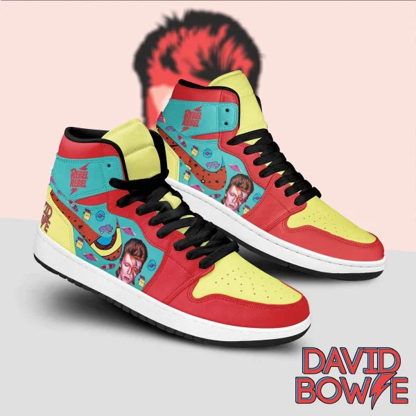 David Bowie Rebel Air Jordan 1 High Top Shoes