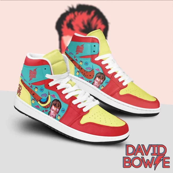 David Bowie Rebel Air Jordan 1 High Top Shoes