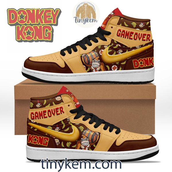 Donkey Kong Air Jordan 1 High Top Shoes