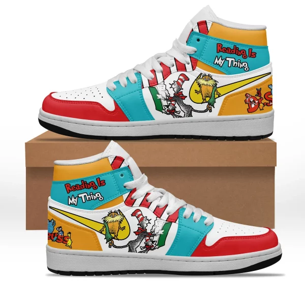 Dr. Seuss Air Jordan 1 High Top Shoes