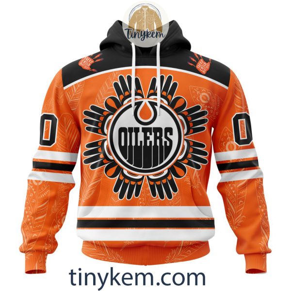 Edmonton Oilers Customized Tshirt, Hoodie With Truth And Reconciliation Design