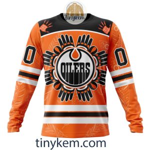 Edmonton Oilers Customized Tshirt Hoodie With Truth And Reconciliation Design2B4 caP1R