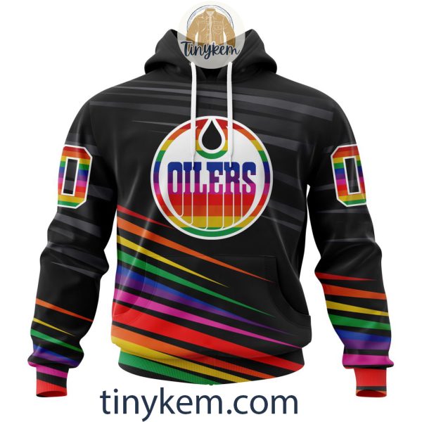 Edmonton Oilers With LGBT Pride Design Tshirt, Hoodie, Sweatshirt