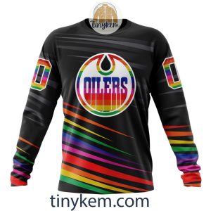 Edmonton Oilers With LGBT Pride Design Tshirt Hoodie Sweatshirt2B4 bqiE1