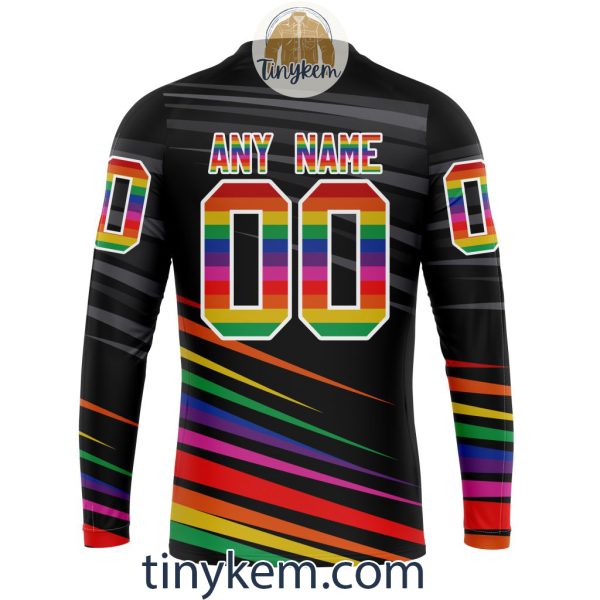 Edmonton Oilers With LGBT Pride Design Tshirt, Hoodie, Sweatshirt