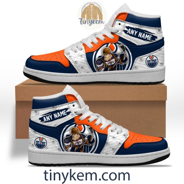Edmonton Oilers With Team Mascot Customized Air Jordan 1 Sneaker