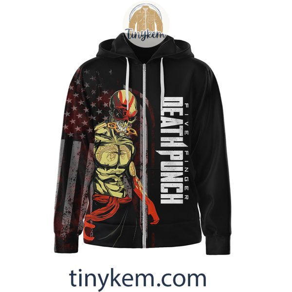 Five Finger Death Punch Zipper Hoodie: I’ll Never Give In Until I’m Victorious