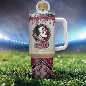 Florida State Seminoles Customized 40oz Tumbler With Glitter Printed Style2B4 kT3Hw