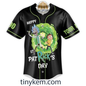 Funny Rick And Morty ST Patrick Day Baseball Jersey2B2 PmqGc