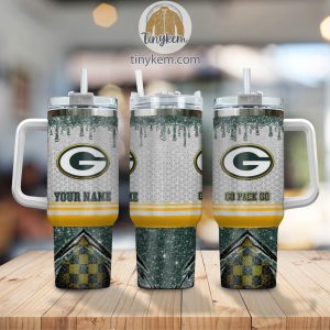 Green Bay Packers Personalized 40Oz Tumbler With Glitter Printed Style2B2 v13cc