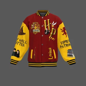 Gryffindor Harry Potter Baseball Jacket Where Dwell The Brave At Heart2B2 cWp9J
