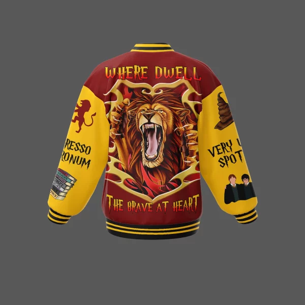 Gryffindor Harry Potter Baseball Jacket: Where Dwell The Brave At Heart