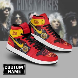Guns N Roses Air Jordan 1 High Top Shoes2B2 FFLgG