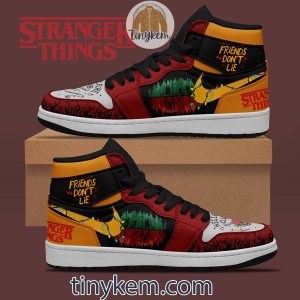 Stranger Things Customized Air Jordan 1 High Top Shoes: Friends Don’t Lie