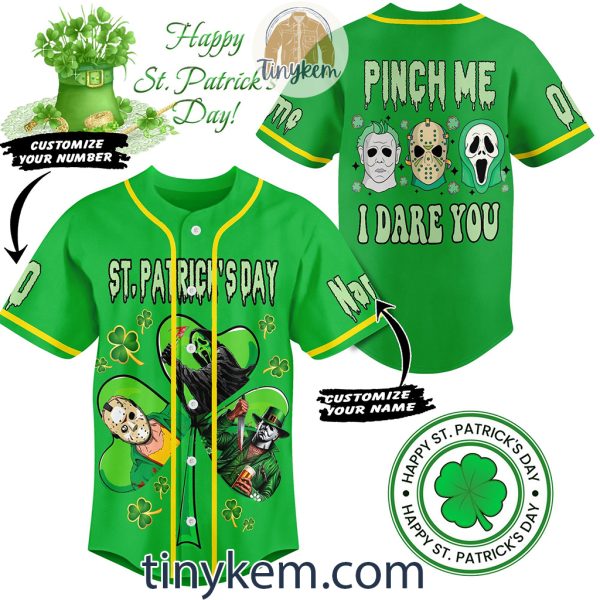 Horror Patrick Day Customized Baseball Jersey: Pinch Me I Dare You