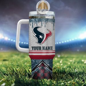 Houston Texans Personalized 40Oz Tumbler With Glitter Printed Style2B3 WuWXf