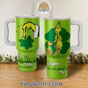 How The Grinch Stole ST Patrick Day 40Oz Tumbler