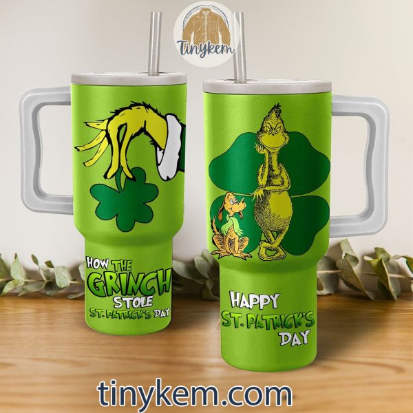 How The Grinch Stole ST Patrick Day 40Oz Tumbler