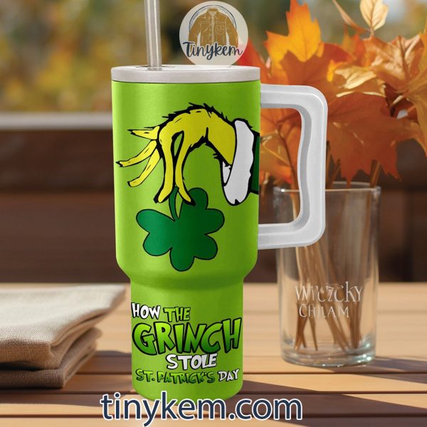How The Grinch Stole ST Patrick Day 40Oz Tumbler