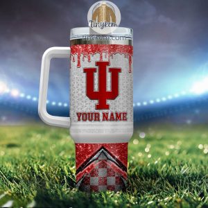 Indiana Hoosiers Customized 40oz Tumbler With Glitter Printed Style2B3 vGNk2