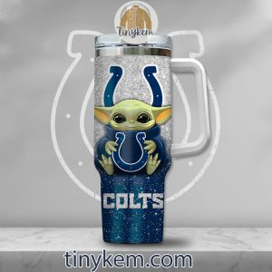 Indianapolis Colts Baby Yoda Customized Glitter 40oz Tumbler2B2 EoxMo