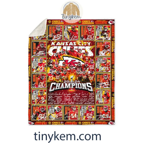 Kansas City Chiefs Champions Super Bowl 2024 Quilt Blanket