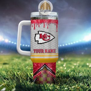 Kansas City Chiefs Personalized 40Oz Tumbler With Glitter Printed Style2B3 CR7qk