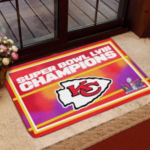 Kansas City Chiefs Super Bowl LVIII Champions Doormat2B4 zN30O