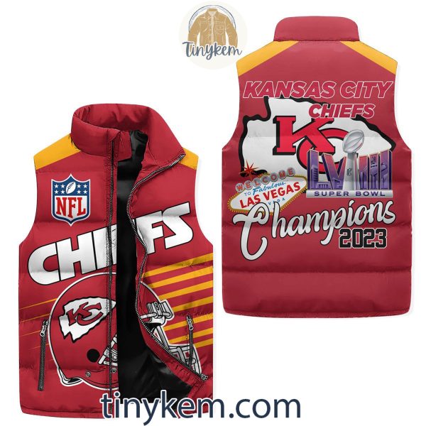 Kansas City Chiefs Super Bowl LVIII Champions Puffer Sleeveless Jacket