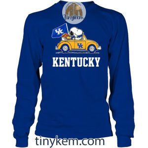 Kentucky Basketball With Snoopy Driving Car Tshirt2B4 CS6Xt