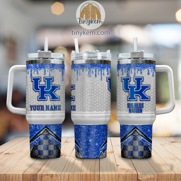 Kentucky Wildcats Customized 40oz Tumbler With Glitter Printed Style