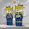 Los Angeles Chargers Baby Yoda Customized Glitter 40oz Tumbler