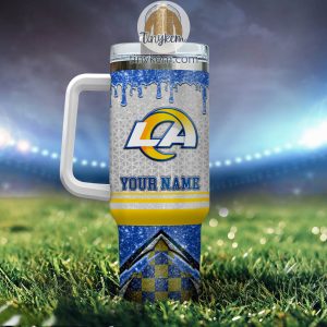 Los Angeles Rams Personalized 40Oz Tumbler With Glitter Printed Style2B3 93fI3