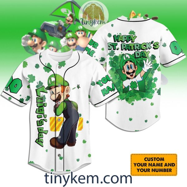 Luigi ST Patrick Day Customized Baseball Jersey