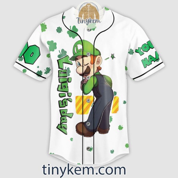 Luigi ST Patrick Day Customized Baseball Jersey