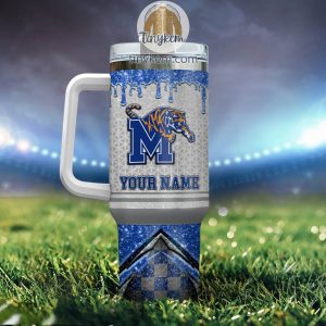 Memphis Tigers Customized 40oz Tumbler With Glitter Printed Style2B3 3O8cC