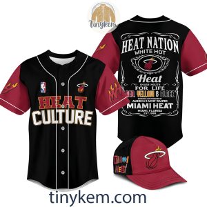 Miami Heat Baseball Jersey With Cap: Heat Nation