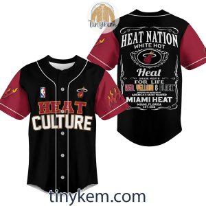 Miami Heat Baseball Jersey With Cap: Heat Nation
