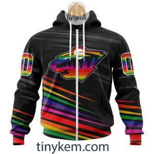 Minnesota Wild With LGBT Pride Design Tshirt Hoodie Sweatshirt2B2 UVaC9