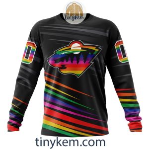 Minnesota Wild With LGBT Pride Design Tshirt Hoodie Sweatshirt2B4 Jd7En