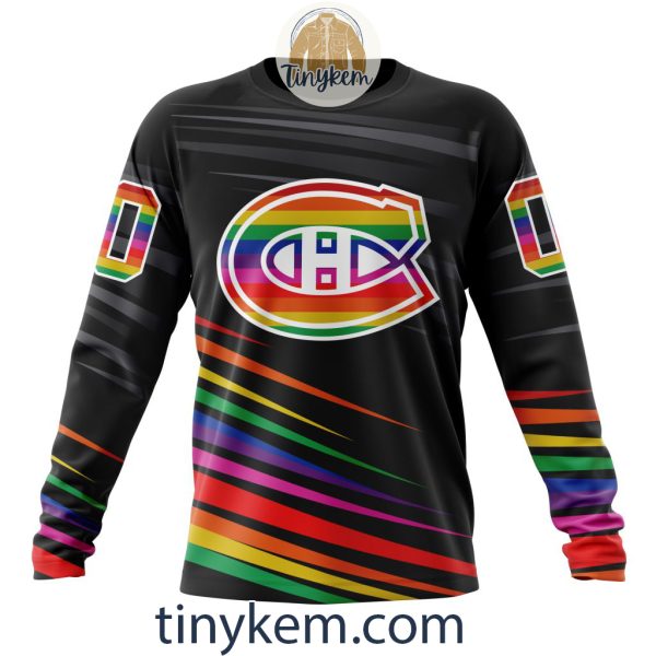 Montreal Canadiens With LGBT Pride Design Tshirt, Hoodie, Sweatshirt