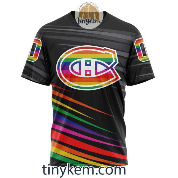 Montreal Canadiens With LGBT Pride Design Tshirt, Hoodie, Sweatshirt