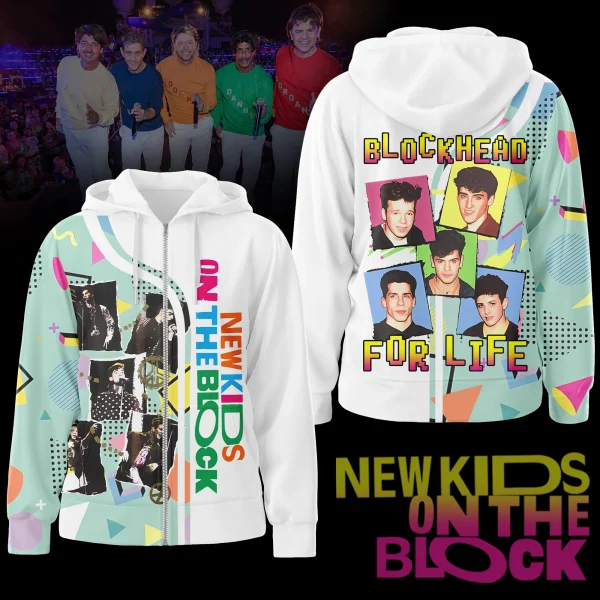 NKOTB Zipper Hoodie: Blockhead For Life