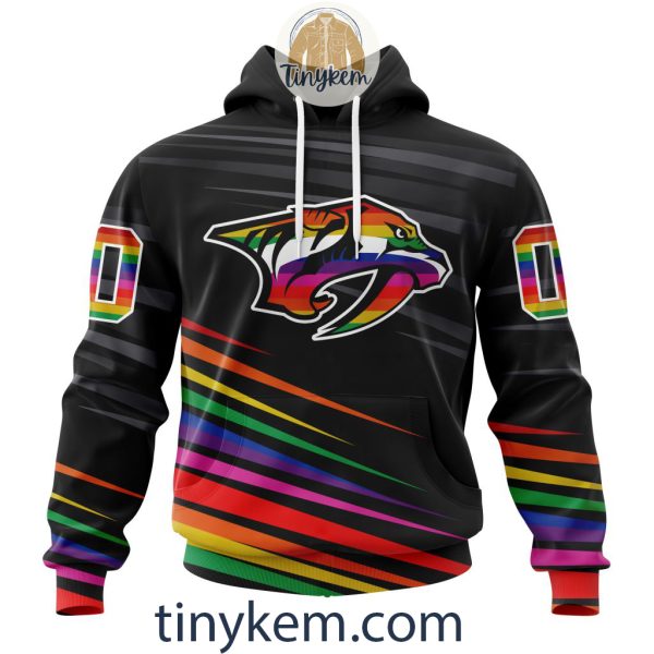 Nashville Predators With LGBT Pride Design Tshirt, Hoodie, Sweatshirt